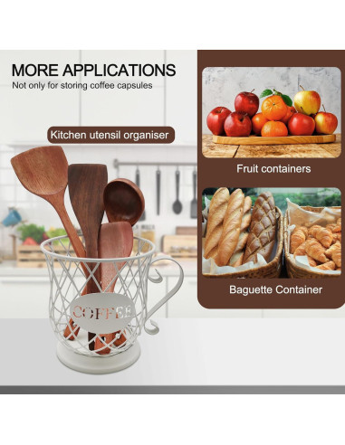 Organizador de K Cup MFBJXC Blanco para 35 Cápsulas de Café