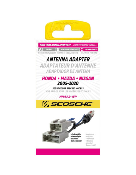 Adaptador de Antena Scosche HNAA2 para Estéreo de Auto 2006-2019 Adaptador de Antena Scosche HNAA2 para Estéreo de Auto 2006-2019