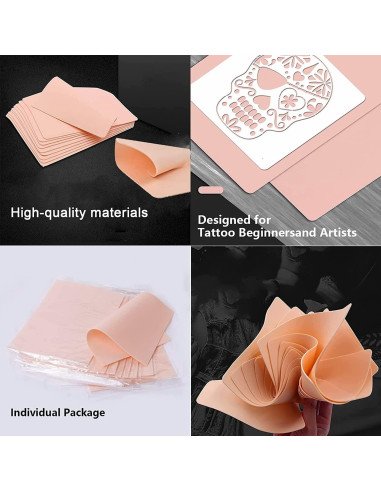 Piel Falsa de Práctica de Tatuaje Yuelong 20pcs 18.8x14.2cm