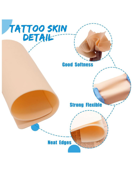 Piel de Práctica de Tatuaje Combofix 10 Pcs 18.8x14.2 cm Piel de Práctica de Tatuaje Combofix 10 Pcs 18.8x14.2 cm