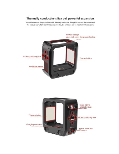 Jaula de Protección de Aluminio COOL RACING para DJI Action 2