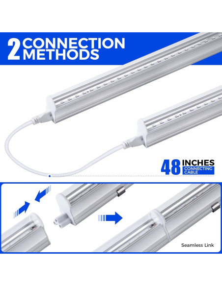 Fijación LED T5 Luz Negra Barrina 22W 1.22m Paquete de 4 Fijación LED T5 Luz Negra Barrina 22W 1.22m Paquete de 4