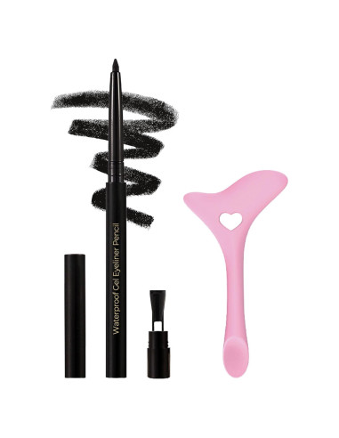 Lápiz de Eyeliner Negro Retráctil SUMEITANG con Plantilla
