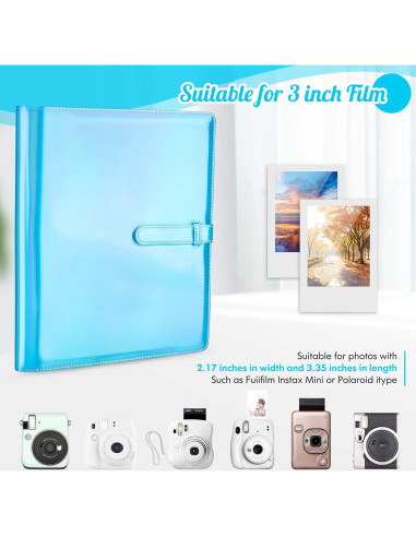 Álbum de Fotos Ablus 360 Bolsillos Azul para Instax Mini