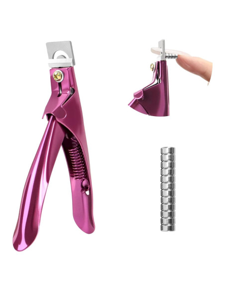 Cortador de Uñas Acrílicas Inartato Rosa con Imanes y Hoja U Cortador de Uñas Acrílicas Inartato Rosa con Imanes y Hoja U