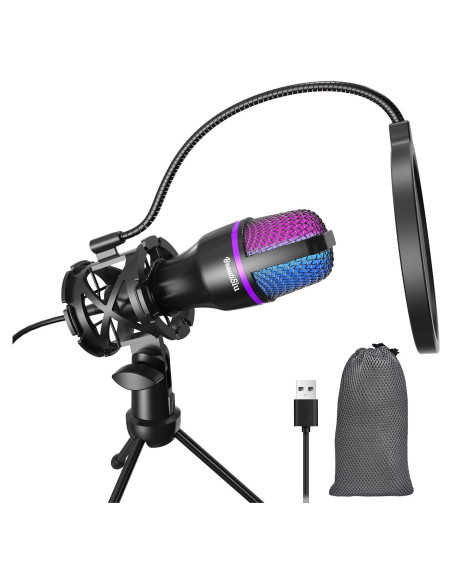 Micrófono USB Gaming Enping ME3 con RGB y Filtro Anti-Pop Micrófono USB Gaming Enping ME3 con RGB y Filtro Anti-Pop