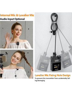 Micrófono Lavalier Inalámbrico Comica BoomX-D2 Dual 200m 2