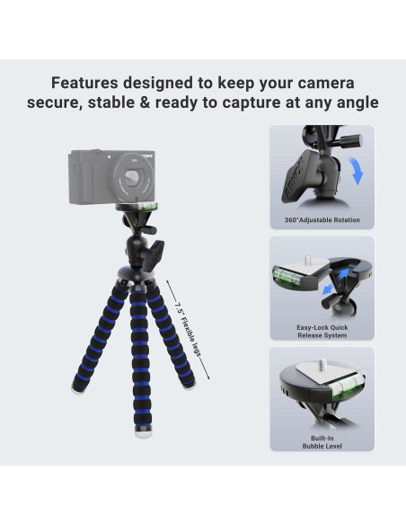Soporte de trípode flexible Arkon CMPTRIXL para cámaras Soporte de trípode flexible Arkon CMPTRIXL para cámaras
