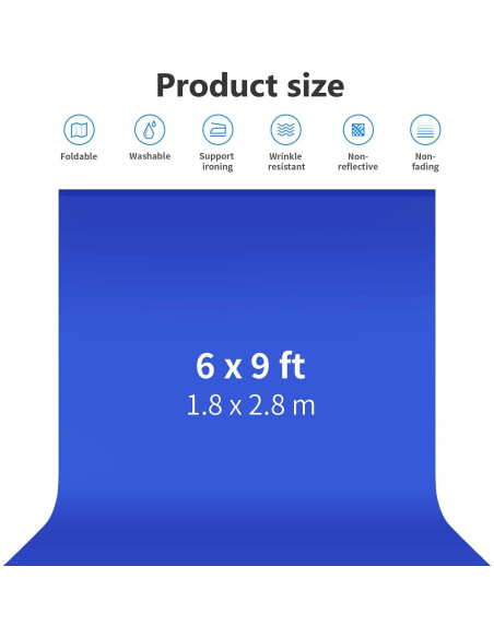 Fondo Fotográfico Neewer 1.8x2.8m Azul 100% Poliester Colapsable Fondo Fotográfico Neewer 1.8x2.8m Azul 100% Poliester Colapsable