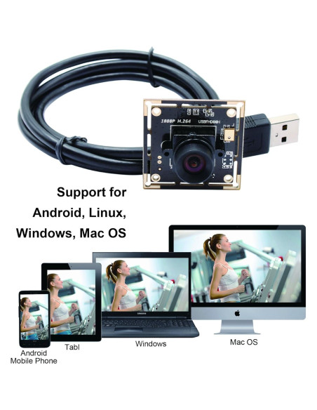 Cámara USB ELP Sony IMX323 1080P 100 Angulo Amplio Cámara USB ELP Sony IMX323 1080P 100 Angulo Amplio