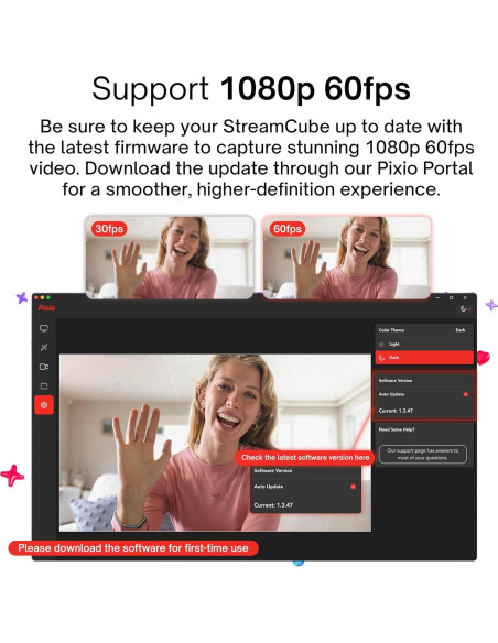 Cámara Web Pixio StreamCube 1440p WQHD - Enfoque Automático Cámara Web Pixio StreamCube 1440p WQHD - Enfoque Automático