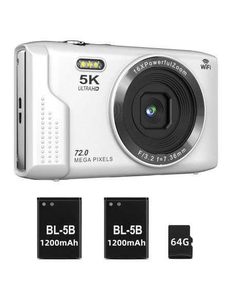 Cámara Digital T TAKMLY 5K, 72MP, Zoom 16X, Pantalla 2.8" Cámara Digital T TAKMLY 5K, 72MP, Zoom 16X, Pantalla 2.8"