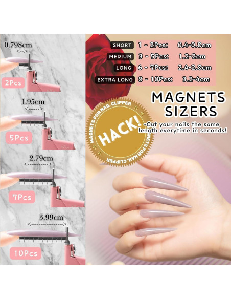 Cortador de Uñas Acrílicas Yaya con Imán y Medidor 4.06 cm Cortador de Uñas Acrílicas Yaya con Imán y Medidor 4.06 cm