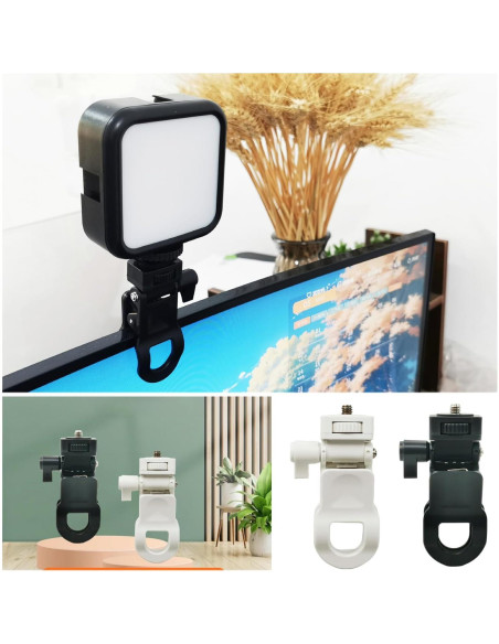 Soporte de Cámara Clip Universal ThtRht 2 Piezas Luz Relleno Soporte de Cámara Clip Universal ThtRht 2 Piezas Luz Relleno