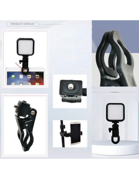 Soporte de Cámara Clip Universal ThtRht 2 Piezas Luz Relleno Soporte de Cámara Clip Universal ThtRht 2 Piezas Luz Relleno