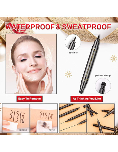 Set de 6 Lápices de Sello Eyeliner Doble Cabeza Erinde