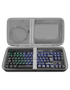 Funda Dura para Teclado TKL GEEKRIA Gris Oscuro 39x18.5cm