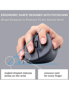 Ratón Ergonómico Inalámbrico ELECOM M-XGM30DBSKBK 2000DPI Negro 2