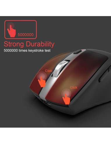 Mouse Inalámbrico Arteck MW167 Ergonómico USB 2.4G Silencioso