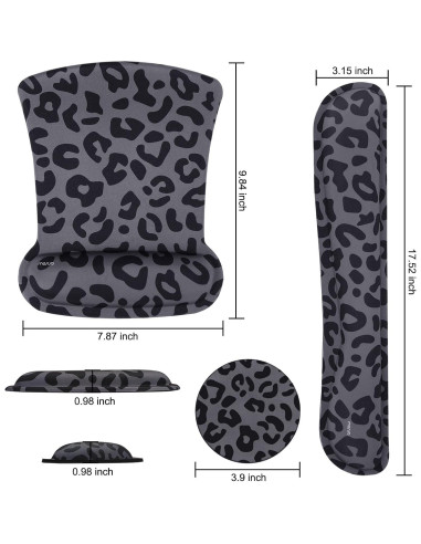 Soporte Reposamuñecas Ergonómico MOSISO + Alfombrilla Negro