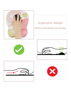 Alfombrilla de Ratón Ergonómica Aganmi con Soporte de Muñeca 2