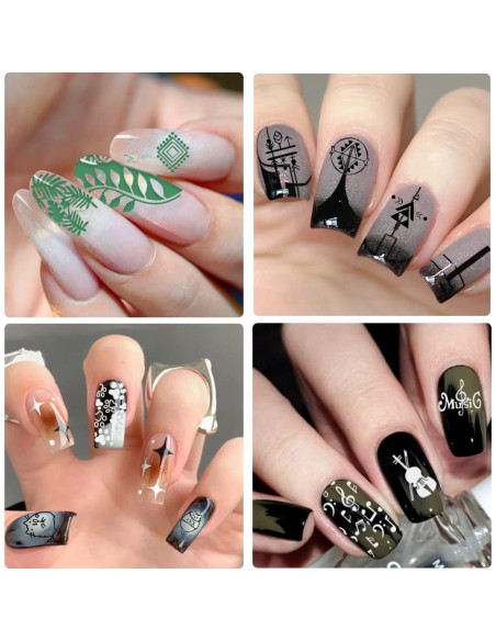 Conjunto de Estampado de Uñas Biutee 21 pcs Gel y Placas Conjunto de Estampado de Uñas Biutee 21 pcs Gel y Placas