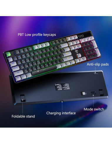 Teclado Gaming Inalámbrico RisoPhy PC409A Mecánico RGB