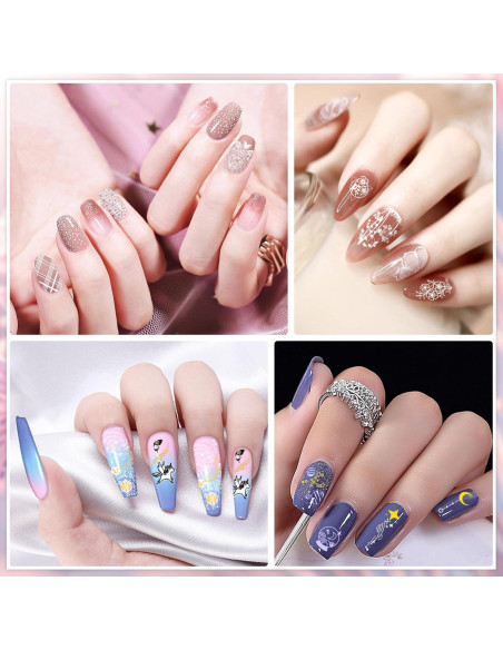 Kit de Estampado de Uñas Biutee 23 Piezas con 12 Placas y 8 Geles Kit de Estampado de Uñas Biutee 23 Piezas con 12 Placas y 8 Geles