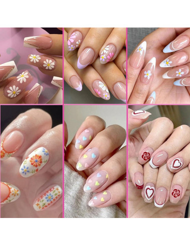 Set de 15 Bolígrafos para Estampado de Uñas WOKOTO Rosa