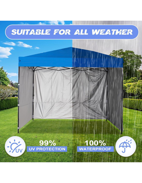 Pared Lateral Instantánea 10x10 GOTRUTH Azul Impermeable Pared Lateral Instantánea 10x10 GOTRUTH Azul Impermeable