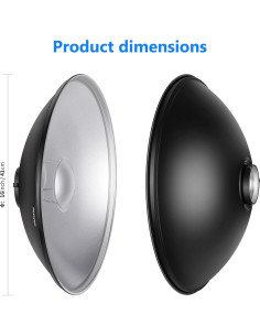 Reflector de Belleza Neewer 41cm con Funda Difusora Blanca 2