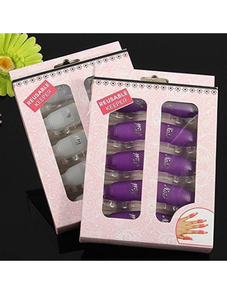 10 Capuchones Limpiadores de Esmalte de Uñas Morado HIGHROCK 10 Capuchones Limpiadores de Esmalte de Uñas Morado HIGHROCK