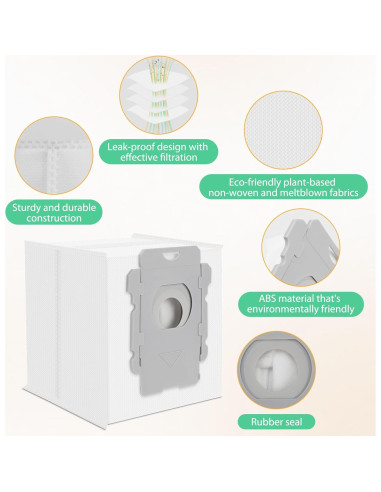 Paquete de 6 Bolsas de Aspiradora MATFORCA para Roomba i7+ y más