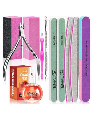 Kit de Manicura Profesional TsMADDTs con Aceite de Cutículas