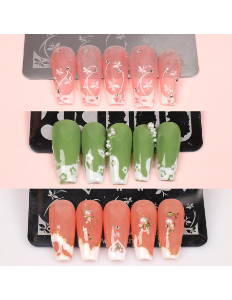 Kit de Estampado de Uñas Francesas STZPRONAIL 10 Piezas Kit de Estampado de Uñas Francesas STZPRONAIL 10 Piezas