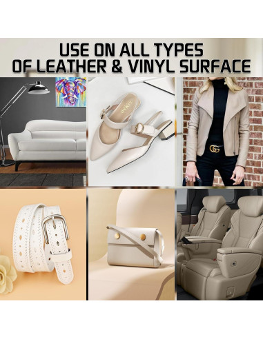 Kit de Reparación de Cuero Laxmorph - Crema, 181g, Muebles y Autos