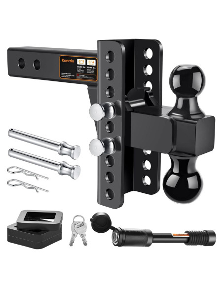 Enganche de Remolque Ajustable Koerdo 2" y 2-5/16" 6804 kg Enganche de Remolque Ajustable Koerdo 2" y 2-5/16" 6804 kg