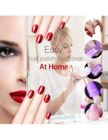 Kit Completo para Quitar Esmalte de Uñas Vashion - 500 Discos, Clips y Más