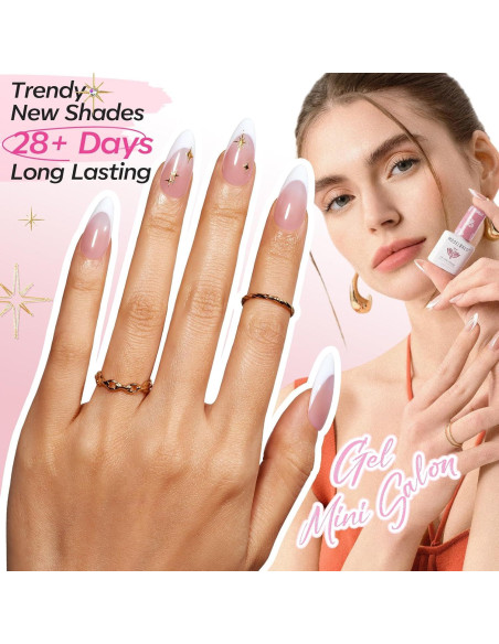 Kit de Esmalte en Gel Modelones French Jelly 4 Colores Kit de Esmalte en Gel Modelones French Jelly 4 Colores