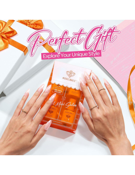 Kit de Esmalte en Gel Modelones French Jelly 4 Colores Kit de Esmalte en Gel Modelones French Jelly 4 Colores