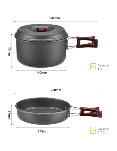 Kit de Cocina para Camping Bulin 8 Piezas Antiadherente