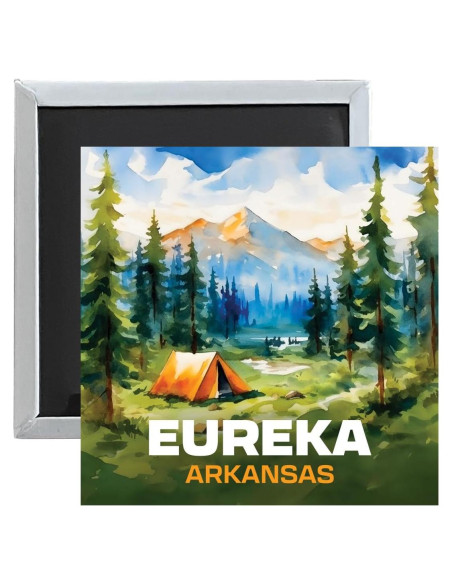 Imán Souvenir Eureka Arkansas Carpa Camping 6.35 cm R y R Imports Imán Souvenir Eureka Arkansas Carpa Camping 6.35 cm R y R Imports