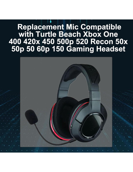 Micrófono de Reemplazo SPTSSWET para Auriculares Turtle Beach Micrófono de Reemplazo SPTSSWET para Auriculares Turtle Beach