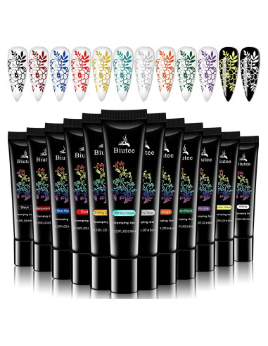 Geles de Esmalte de Uñas SEISSO 12 Colores 8ml Estampado