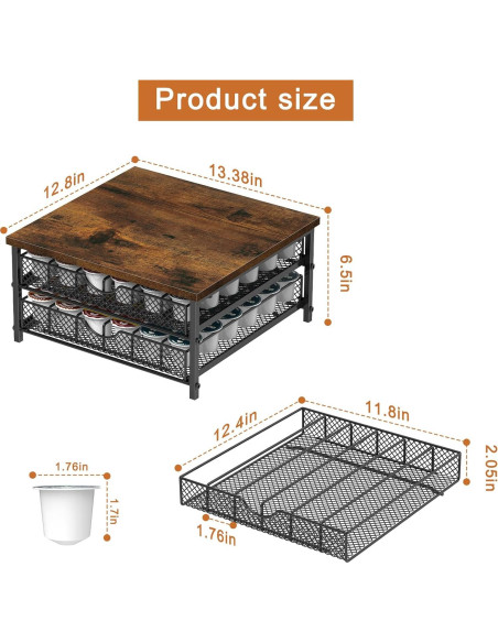 Soporte para Cápsulas de Café NANANARDOSO Negro 72 Unidades Soporte para Cápsulas de Café NANANARDOSO Negro 72 Unidades