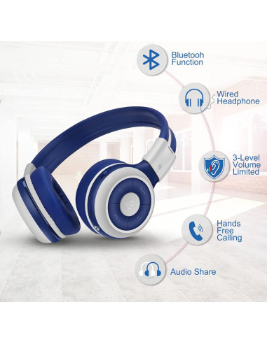 Auriculares Bluetooth Simolio JH-712G Niños Plegables 75dB