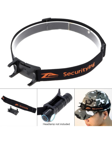 Correa de lámpara frontal SecurityIng con soporte ajustable