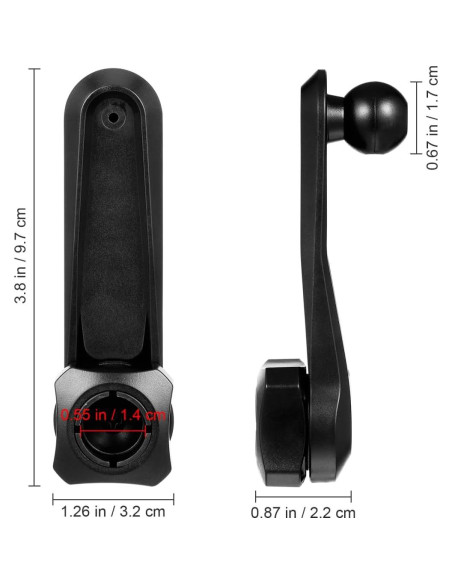Soporte para teléfono IMIKEYA con varilla de extensión negra Soporte para teléfono IMIKEYA con varilla de extensión negra