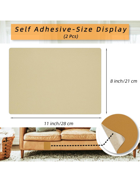 Parche de Reparación de Cuero Autoadhesivo Silllule 20x28 cm Beige Parche de Reparación de Cuero Autoadhesivo Silllule 20x28 cm Beige