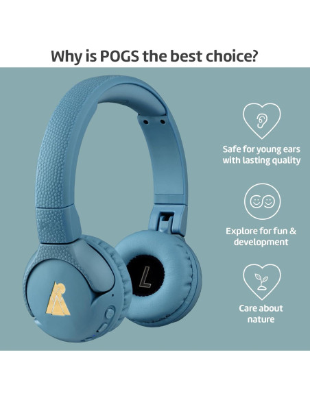 Auriculares Inalámbricos POGS El Gecko 2 para Niños 3+ Años Azul Auriculares Inalámbricos POGS El Gecko 2 para Niños 3+ Años Azul